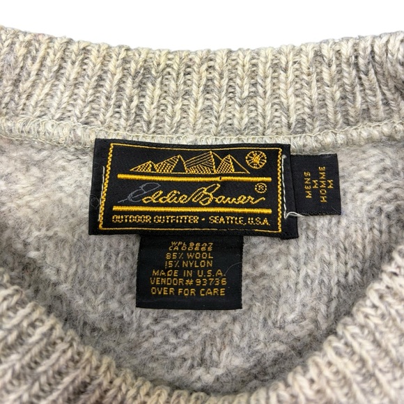 Vintage 90s Eddie Bauer Fair Isle Wool Blend Knit Sweater - Picture 8 of 10
